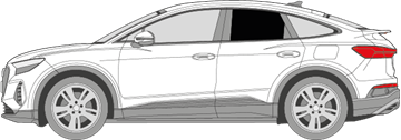 Afbeelding van Zijruit links Audi Q4 E-Tron Sportback (DONKERE RUIT)