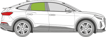 Afbeelding van Zijruit rechts Audi Q4 E-Tron Sportback 