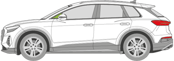 Afbeelding van Zijruit links Audi Q4 E-Tron 