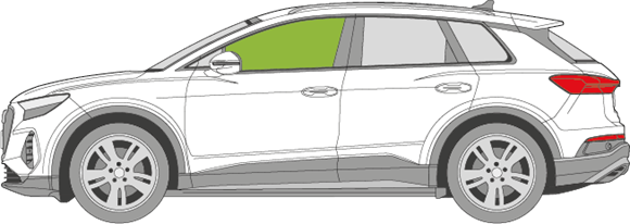 Afbeelding van Zijruit links Audi Q4 E-Tron 