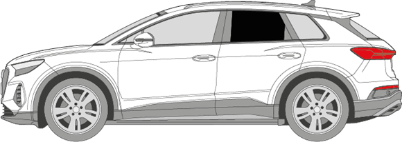 Afbeelding van Zijruit links Audi Q4 E-Tron (DONKERE RUIT)