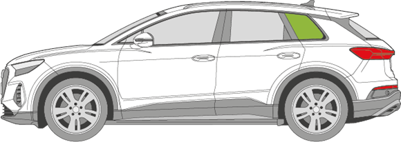 Afbeelding van Zijruit links Audi Q4 E-Tron 