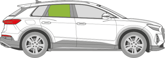 Afbeelding van Zijruit rechts Audi Q4 E-Tron 