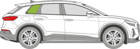 Afbeelding van Zijruit rechts Audi Q4 E-Tron 