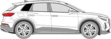 Afbeelding van Zijruit rechts Audi Q4 E-Tron (DONKERE RUIT)