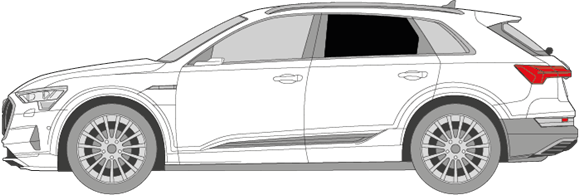 Afbeelding van Zijruit links Audi E-Tron (DONKERE RUIT) 