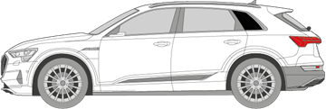 Afbeelding van Zijruit links Audi E-Tron (DONKERE RUIT)