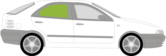 Afbeelding van Zijruit rechts Fiat Brava 5 deurs