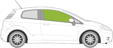 Afbeelding van Zijruit rechts Fiat Grande Punto 3 deurs 