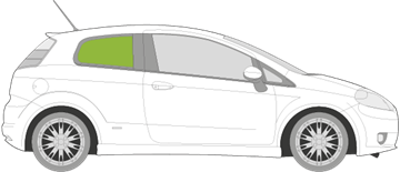 Afbeelding van Zijruit rechts Fiat Grande Punto 3 deurs 