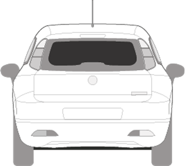 Afbeelding van Achterruit Fiat Grande Punto 3 deurs (DONKERE RUIT)