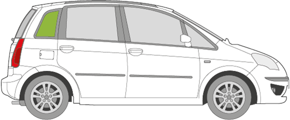 Afbeelding van Zijruit rechts Fiat Idea 