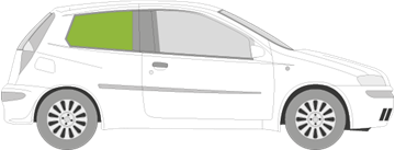 Afbeelding van Zijruit rechts Fiat Punto 3 deurs