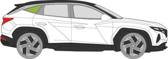 Afbeelding van Zijruit rechts Hyundai Tucson 