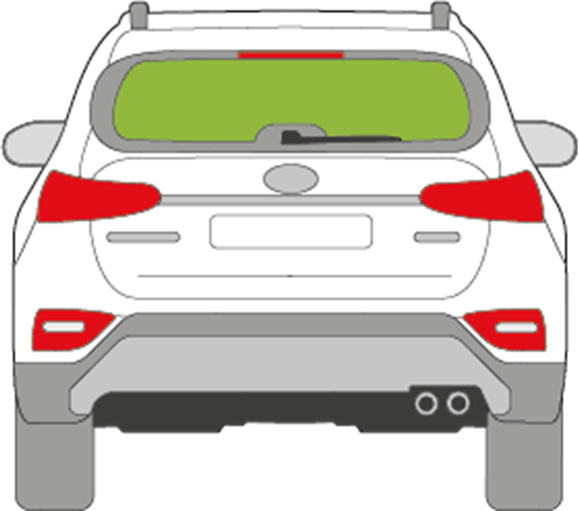 Afbeelding van Achterruit Hyundai Santa Fe 