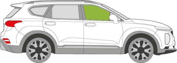 Afbeelding van Zijruit rechts Hyundai Santa Fe 