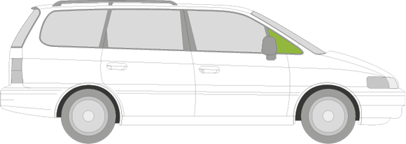 Afbeelding van Zijruit rechts Honda Shuttle