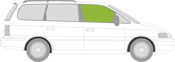 Afbeelding van Zijruit rechts Honda Shuttle