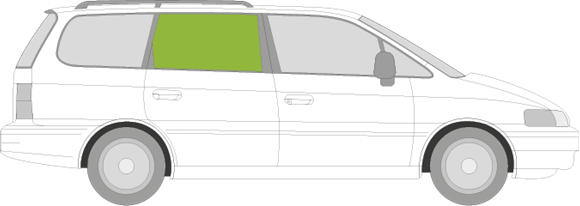 Afbeelding van Zijruit rechts Honda Shuttle