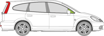 Afbeelding van Zijruit rechts Honda Stream