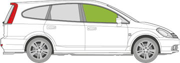 Afbeelding van Zijruit rechts Honda Stream