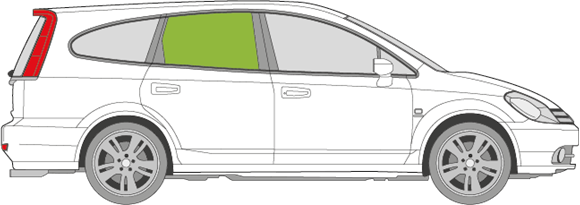 Afbeelding van Zijruit rechts Honda Stream