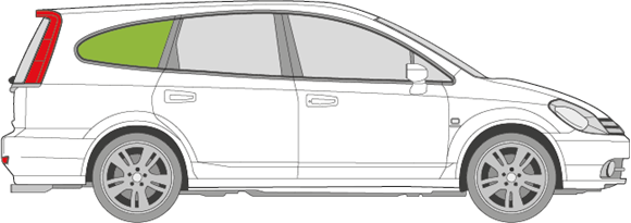 Afbeelding van Zijruit rechts Honda Stream