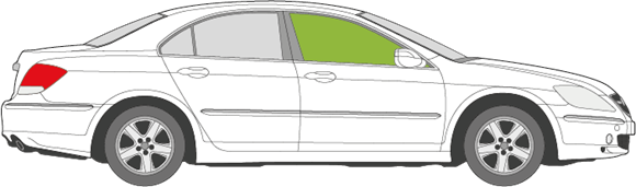 Afbeelding van Zijruit rechts Honda Legend 