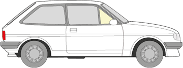 Afbeelding van Zijruit rechts Ford Fiesta 