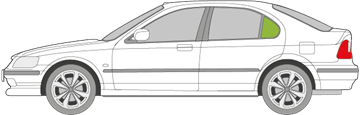 Afbeelding van Zijruit links Honda Civic 5 deurs