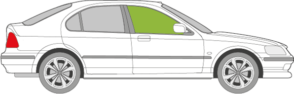 Afbeelding van Zijruit rechts Honda Civic 5 deurs