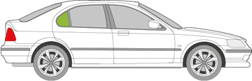 Afbeelding van Zijruit rechts Honda Civic 5 deurs