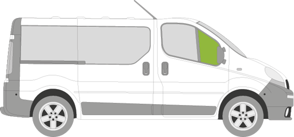 Afbeelding van Zijruit rechts Renault Trafic 