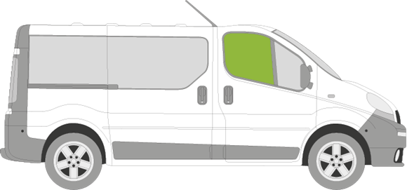 Afbeelding van Zijruit rechts Renault Trafic