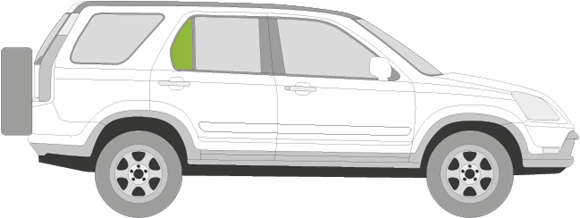 Afbeelding van Zijruit rechts Honda Crv 2002-2004