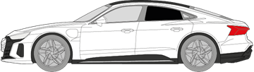 Afbeelding van Zijruit links Audi E-Tron Gt (DONKERE RUIT)