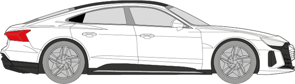 Afbeelding van Zijruit rechts Audi E-Tron Gt (DONKERE RUIT)