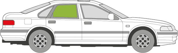 Afbeelding van Zijruit rechts Honda Accord