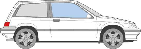 Afbeelding van Zijruit rechts Honda Civic 