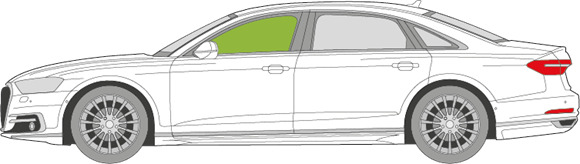 Afbeelding van Zijruit links Audi A8 