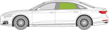 Afbeelding van Zijruit links Audi A8 
