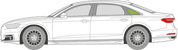 Afbeelding van Zijruit links Audi A8 