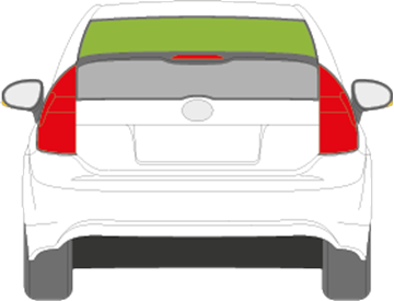 Afbeelding van Achterruit Toyota Prius (boven)