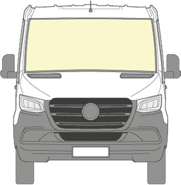 Afbeelding van Voorruit Mercedes Sprinter sensor (helder en zonder spiegelsteun)