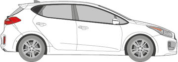 Afbeelding van Zijruit rechts Kia Ceed 5 deurs (DONKERE RUIT)