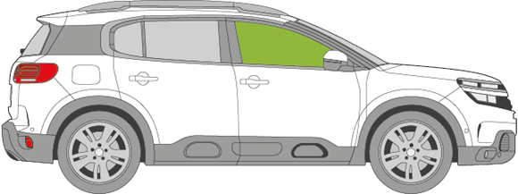 Afbeelding van Zijruit rechts Citroën C5 Aircross 