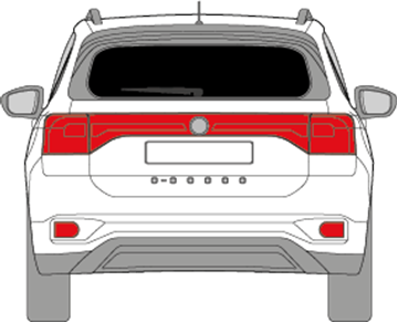 Afbeelding van Achterruit VW T-Cross (DONKERE RUIT, 2 ANTENNE AANSLUITINGEN)