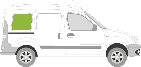 Afbeelding van Zijruit rechts Renault Kangoo (2003-2008)
