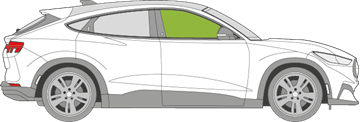 Afbeelding van Zijruit rechts Ford Mach E 