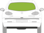Afbeelding van Achterruit Alfa Romeo 147 3 deurs 2000-2004